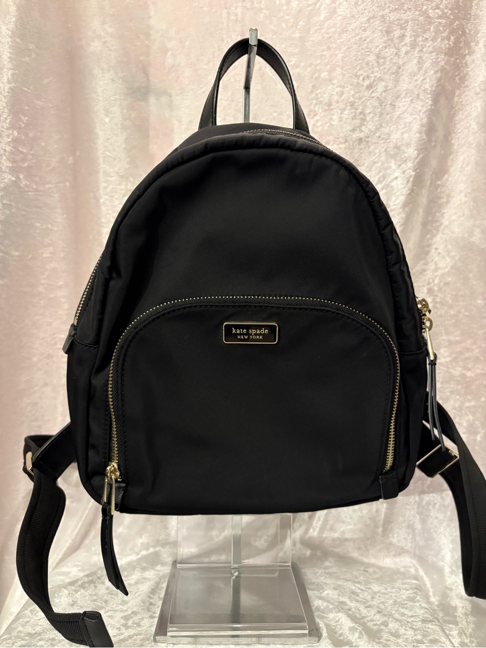 Kate Spade Dawn Medium Backpack Black Nylon like-NEW